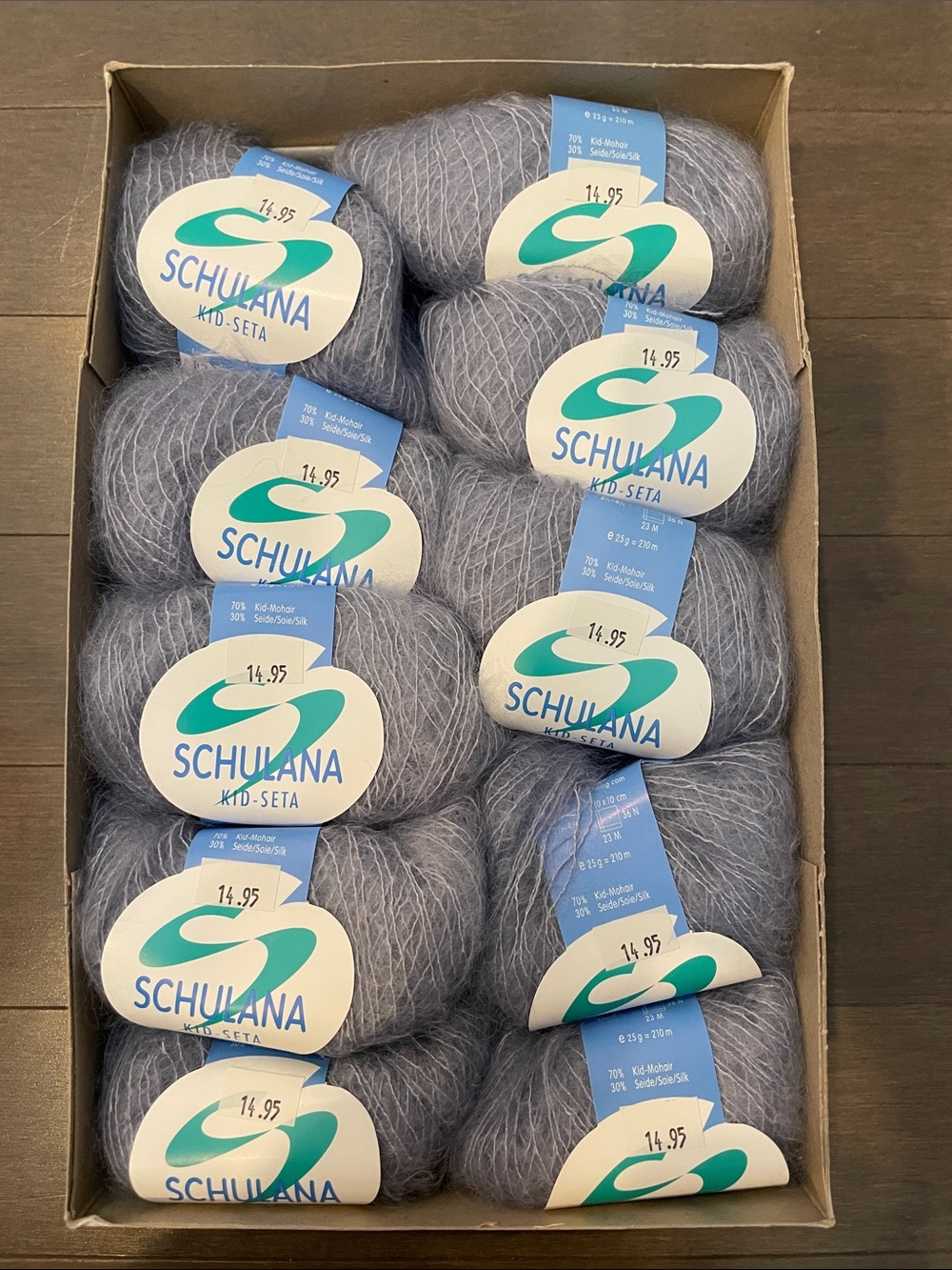 Kid-Seta Light Blue Gray Mohair Blend Yarn